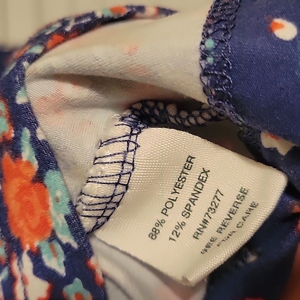 MUDD Girls blue Floral mixed patchwork print boho tunic sz 12 - Picture 3 of 4